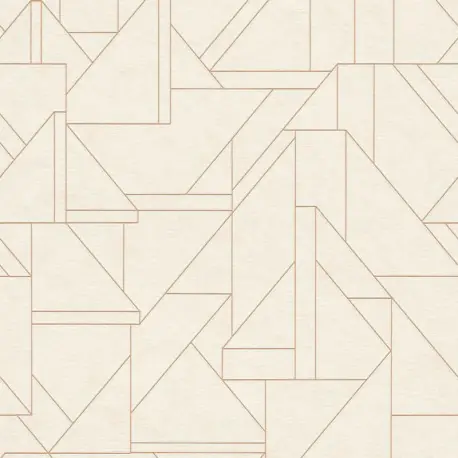 Tapet Art Deco geometric crem-auriu Preferatul clienților