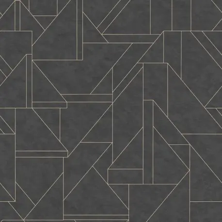 Ieftin Tapet Art Deco geometric negru