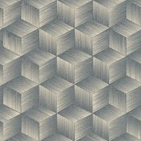 Preț promoțional Tapet abstract Cuburi bleumarin