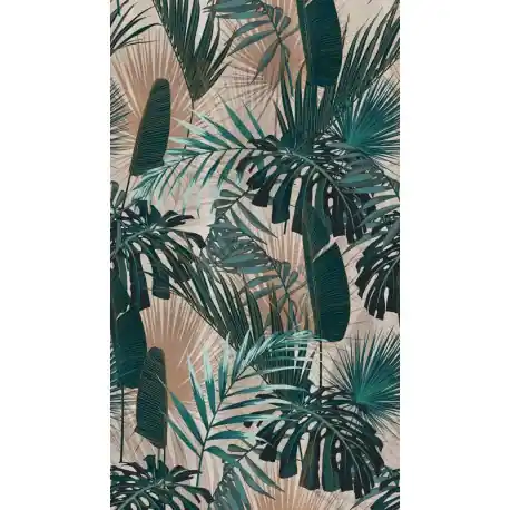 Fototapet Jungla Art Deco bej-verde Promoție