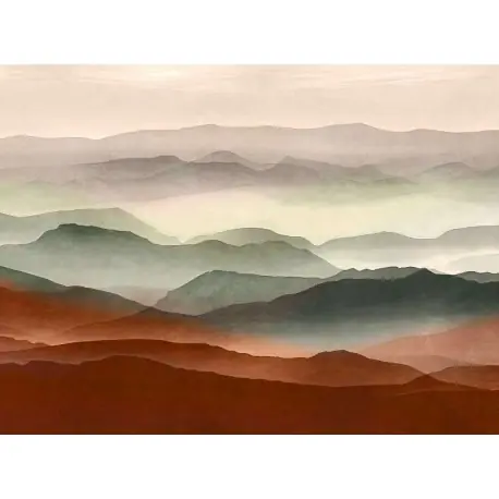 Chilipir Fototapet Peisaj montan abstract maro-gri