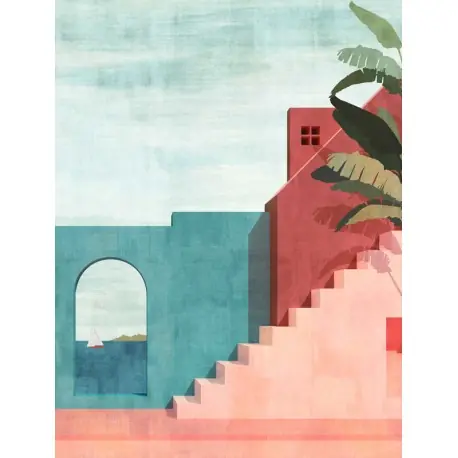 Reducere extra Fototapet Pop Art Peisaj mediteraneean