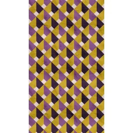 Reducere extra Fototapet retro geometric galben-mov