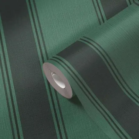 Tapet clasic verde cu dungi Plată sigură