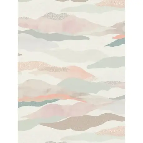 Tapet abstract Munti roz-verde Doar azi