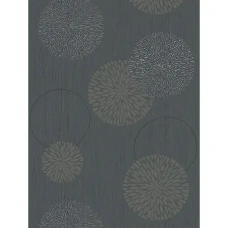 Discount Tapet modern cu flori stilizate gri