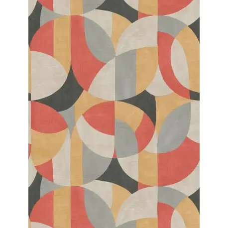 Retur gratuit Tapet Bauhaus geometric gri-rosu