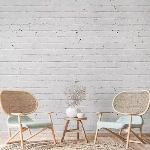 Retur ușor Tapet White Bricks