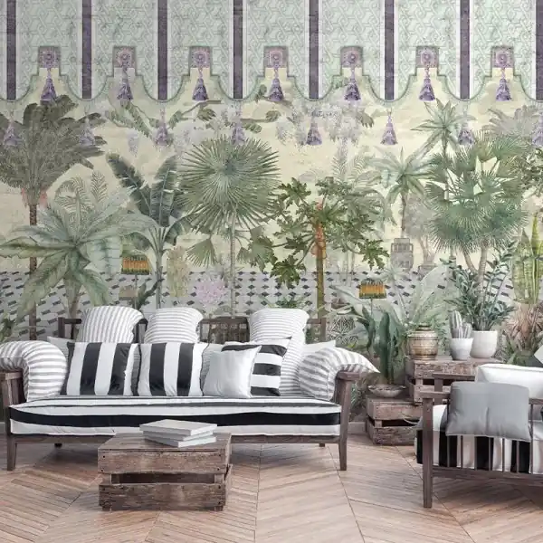 Cel mai bun preț Tapet Parlour Tropicale