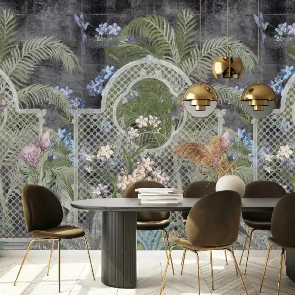 Discount Tapet Verdant Mosaic (dark)
