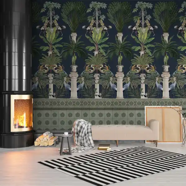 Tapet Tropical columns (dark) Doar azi