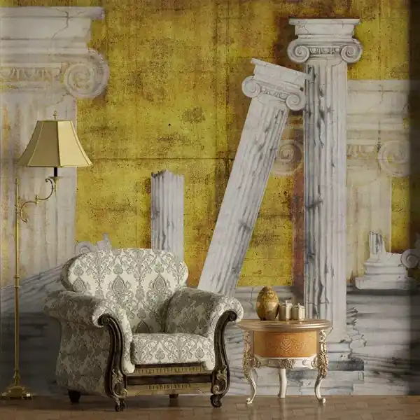 Discount Tapet Antique Alabaster in Gold