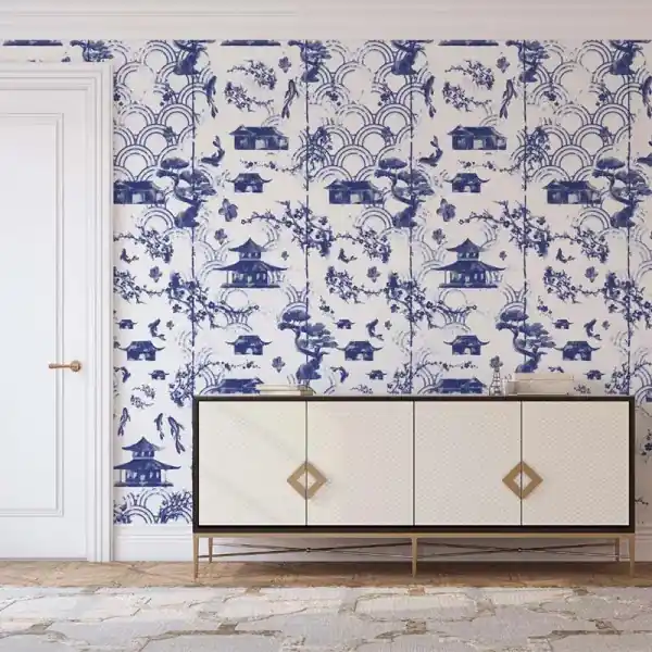 Tapet Blue Imari Mai ieftin