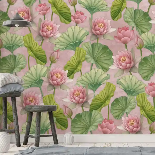 Discount Tapet The Pond (pink)