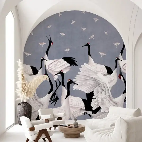 Bestseller Tapet Grus Japonesis in Blue
