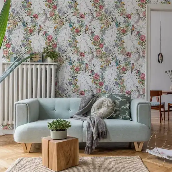 Tapet Joie de vivre in White Preț promoțional