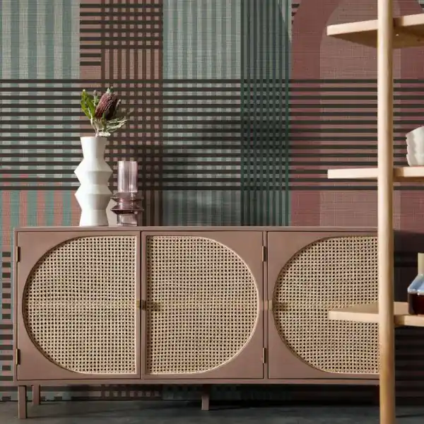 Ieftin Tapet Taffy Pink Tartan