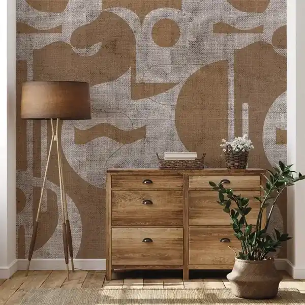 Tapet Contours in Bold (cream) Ofertă exclusivă
