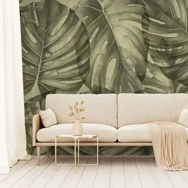 Preț mic Tapet Sepia philodendron