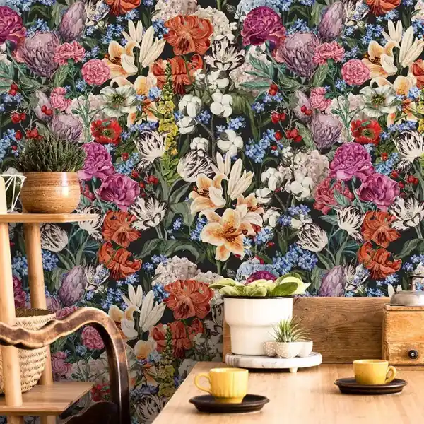 Retur gratuit Tapet Primavera Flowers (Dark)