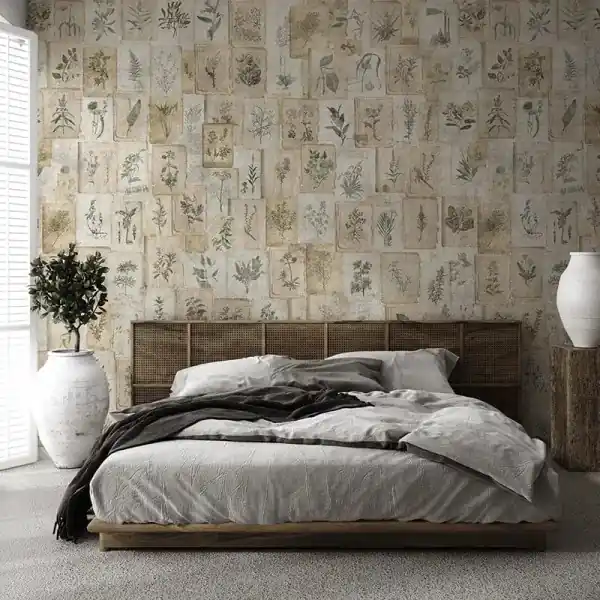 Tapet Vintage Herbarium Premium