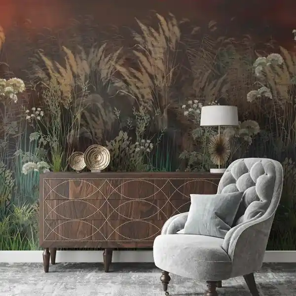 Livrare expres Tapet Bright Greenery Nightfall