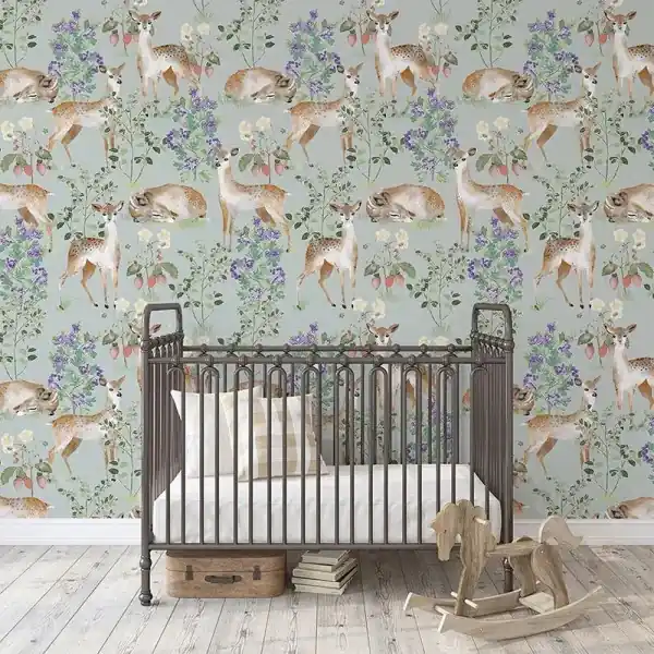 Tapet Anca‘s Fawn In Green Reducere de preț