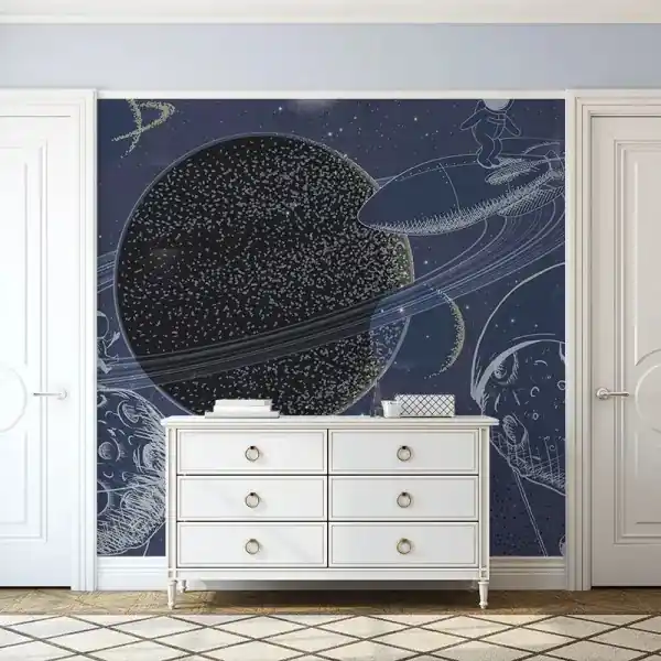 Tapet The Outer Space Blue Plată securizată