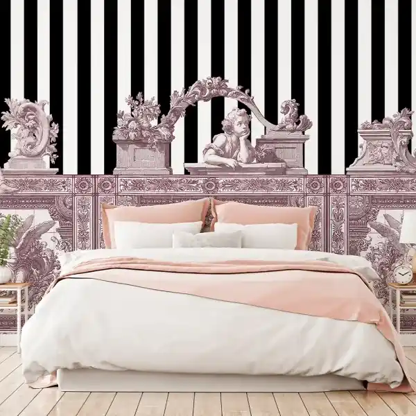 Promoție Tapet Opulent Friezes rose