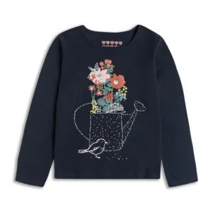 Disponibil imediat Bluza cu maneca lunga bleumarin