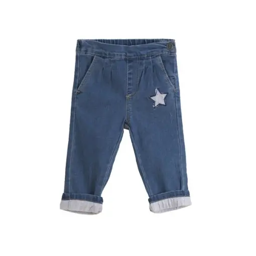 Pantaloni denim cu contur Newness Reducere specială