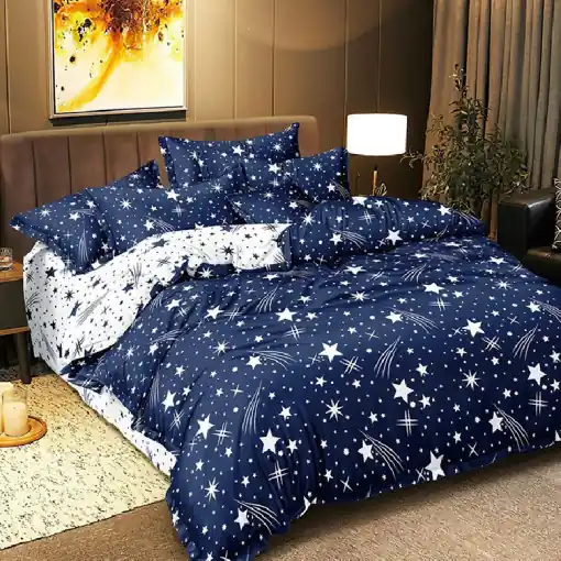Lenjerie Star Comet Blue (Bumbac Satinat) Reducere de preț