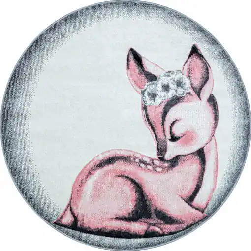 Covor Bambi Roz V3 120x120 cm Retur gratuit