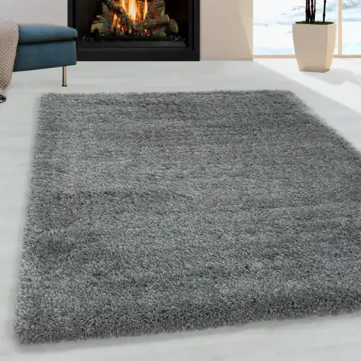 Covor Fluffy Gri Deschis 80x250 Premium