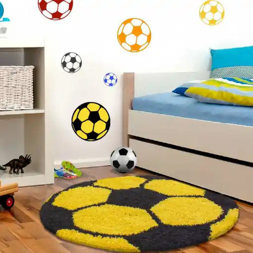 Covor Fun Galben 100x100 cm Reducere extra