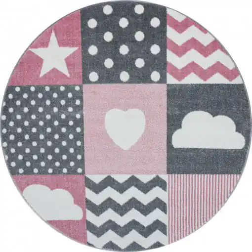 Disponibil imediat Covor Kids Roz V6 120x120 cm