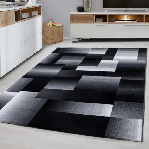 Covor Miami Negru V1 80x150 cm Ofertă limitată