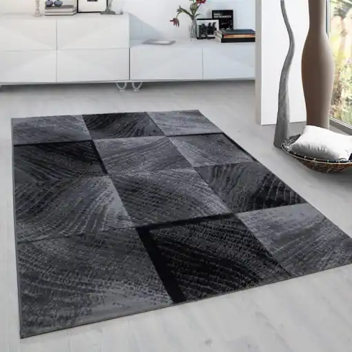 Covor Plus Negru V2 200x290 cm Expediere rapidă