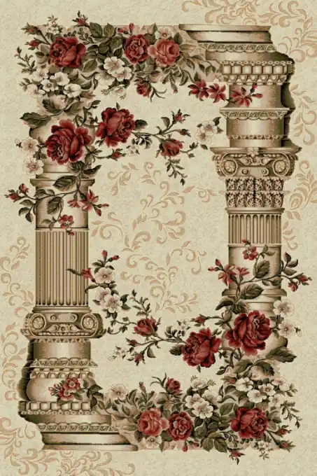 Covor Clasic, Lotos Coloane Bej 150x230 cm Reducere specială