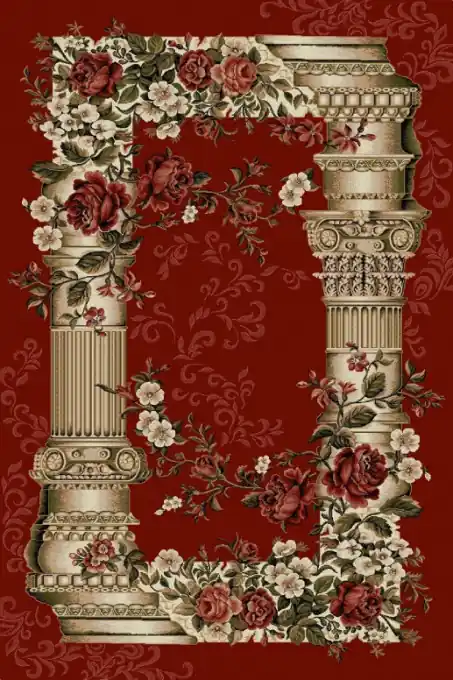 Lichidare de stoc Covor Clasic, Lotos Coloane Rosu, 200x300 cm