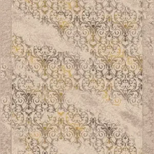 Retur ușor Covor Modern, Iris Paun, Bej/Auriu, 60x110 cm, 1800 gr/mp