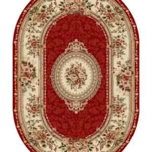 Cel mai vândut Covor Clasic, Lotos 571, Grena, 60x110 cm, Oval 1800 gr/mp