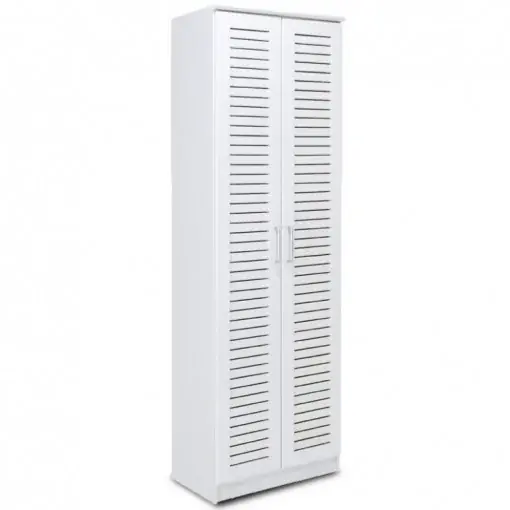 Popular Dulap Pantofi Sante 21 Perechi Alb 60x37x183 cm