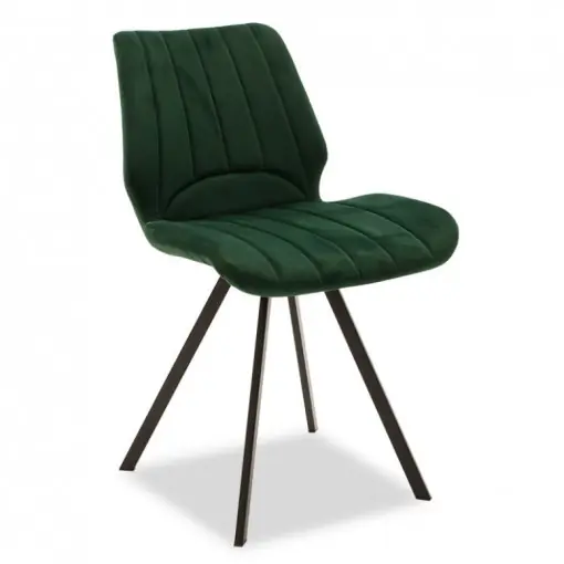 Scaun Model Sabia, Verde inchis/Negru, 45.5x58x80 cm Discount
