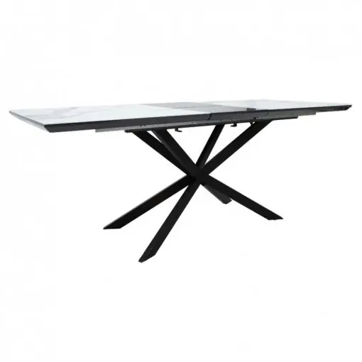 Masa Palan Extensibila Negru - Alb Gri 200x80x77 cm Super ofertă