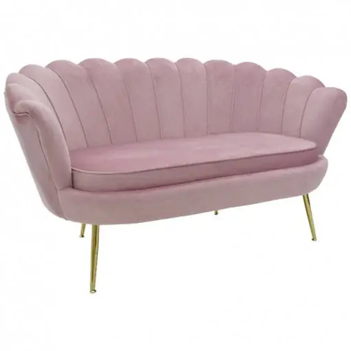 Plată securizată Canapea Daimon 2 Locuri Pink 134x70x77 cm