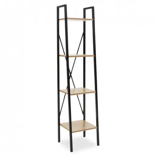 Preț mic Biblioteca Pako World, Model Ramon, 34x32x32x148 cm, Stejar/Negru