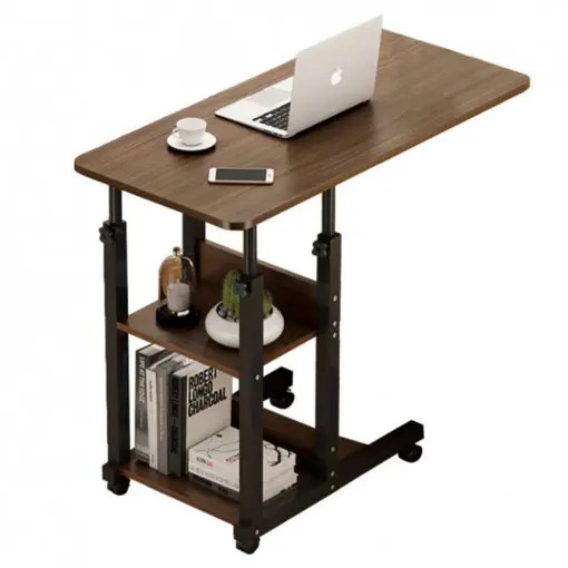 Masuta Auxiliara Model Patterson, 60x40x68 - 85 cm, Nuc/Negru Cel mai vândut