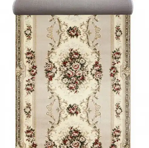 Calitate înaltă Covor Traversa Covor, Lotos 574, Crem 80x800 cm, 1800 gr/mp