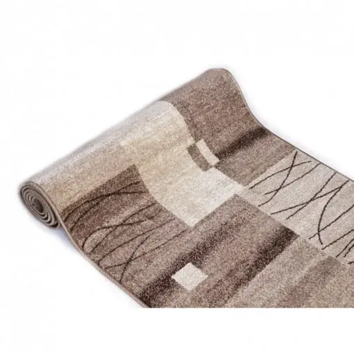 Ofertă exclusivă Covor Traversa Daffi 13068, Bej/Maro, 60x700 cm, 1700 gr/mp